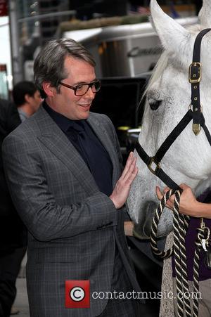 Matthew Broderick and Tonk the horse 'The Late Show with David Letterman' at the Ed Sullivan Theater - Arrivals...