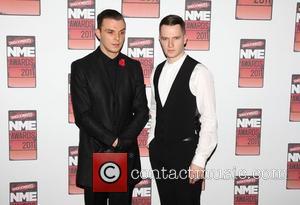 Theo Hutchcraft and Adam Anderson of Hurts Shockwaves NME Awards 2011 held at the O2 Academy Brixton - Arrivals London,...