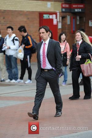 Gary Neville Departures from Old Trafford following Manchester Utd's victory over Chelsea Manchester, England - 08.05.11