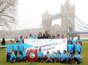 Carl Lewis, Rebecca Adlington OBE and Nadia Comaneci Olympic 2012 Tickets launch photocall held at Potters Field Park London, England...