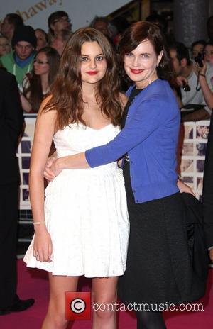 Elizabeth McGovern with her daughter One Day - UK film premiere held at the Vue Westfield - Arrivals London, England...