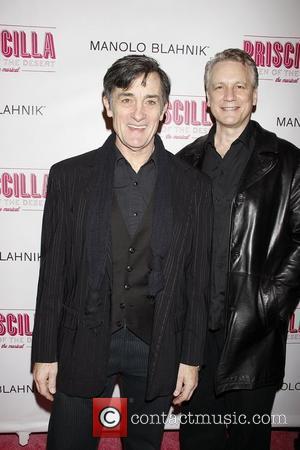 Roger Rees and Rick Elice  Opening night of the Broadway musical production of 'Priscilla Queen Of The Desert' at...