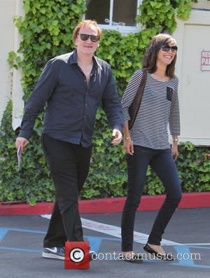Quentin Tarantino and a friend have lunch at Cafe Med restaurant on Sunset Plaza Los Angeles, California - 30.04.11