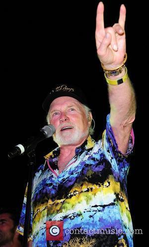 Mike Love of The Beach Boys John Stamos performs live with The Beach Boys at Marlins Super Saturday Concert Miami,...