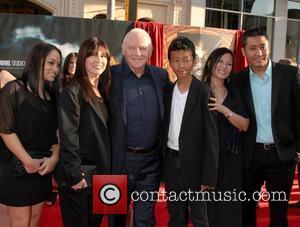 Stella Arroyave with Anthony Hopkins and family Los Angeles premiere of 'Thor' held at the El Capitan Theatre - Arrivals...