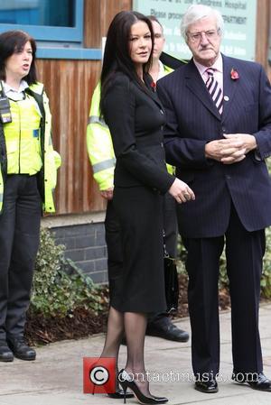 Catherine Zeta-Jones arrives at the Children's Hospital for Wales to attend an event for its official charity Noah's Ark, of...