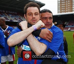 Danny Dyer and Tamer Hassan Celebrity Soccer Six match, held at West Ham Football Club grounds in Upton Park London,...