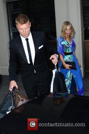 Freddie Flintoff and his wife Rachael Woods are seen leaving the Mayfair hotel  London, England - 29.05.12