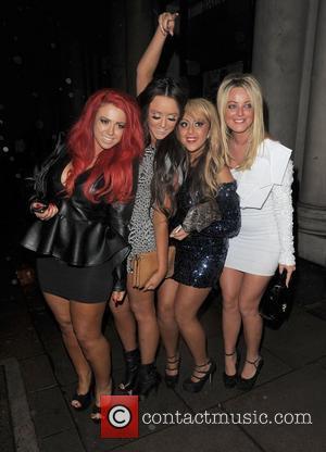 'Geordie Shore' stars Holly Hagan and Charlotte Letita Crosby leaving Aura nightclub at 3am. London, England - 21.12.11