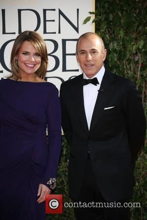 Matt Lauer (r) and Savannah Guthrie 70th Annual Golden Globe Awards held at the Beverly Hilton Hotel - Arrivals...