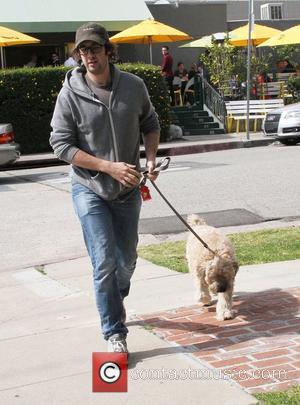 Josh Groban walks his dog in Hollywood Hollywood, California - 21.02.12