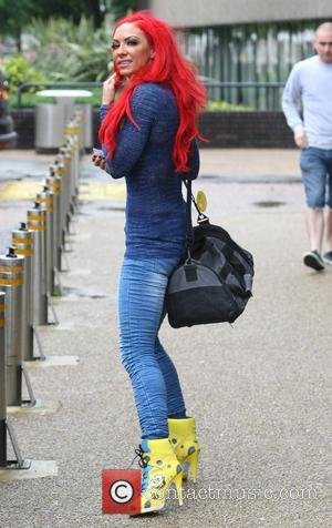 Jodie Marsh leaves the ITV studios London, England - 16.07.12