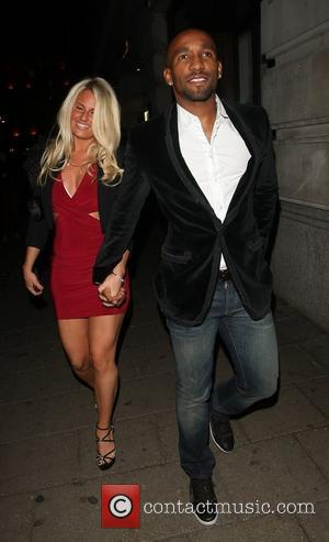 Jermain Defoe  English footballer leaving Novikov restaurant with a new girlfriend London, England - 02.12.12