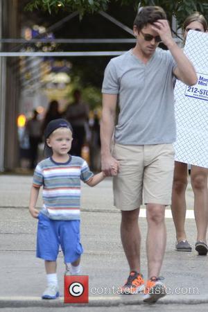 Matt Bomer  seen out and about with one of his children  New York City, USA - 13.08.12