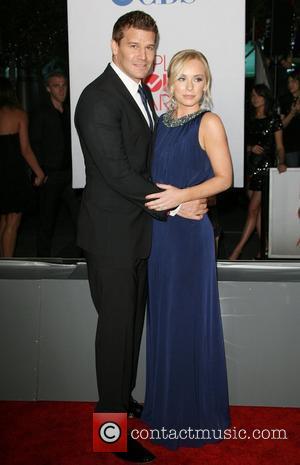 David Boreanaz and Jaime Bergman 2012 People's Choice Awards held at Nokia Theatre L.A. Live - Arrivals Los Angeles, California...