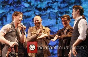 Christian Borle, Matt DAmico, Roger Rees and Matthew Saldivar  Christian Borle's last performance as Black Stache in the Broadway...