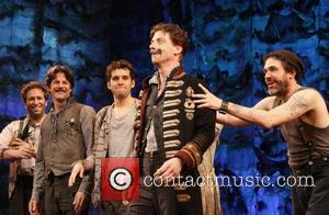 David Rossmer, Rick Holmes, Adam Chanler-Berat, Christian Borle and Kevin Del Aguila Christian Borle's last performance as Black Stache in...