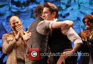 Matt D'Amico, Christian Borle, Matthew Saldivar and Alex Timbers Christian Borle's last performance as Black Stache in the Broadway play...