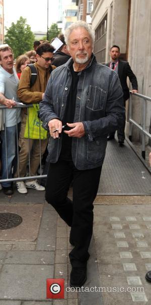 Tom Jones leaving the BBC Radio 1 studios, after promoting the television show 'The Voice', on which he is a...