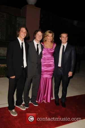 Chris Evert  arrives with her sons arrives at 23rd Annual Chris Evert/Raymond James Pro-Celebrity Tennis Classic Gala at Boca...