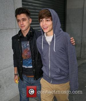 Jamie Hamblett aka JJ and George Shelley of Union J X Factor contestants outside their London hotel London, England -...