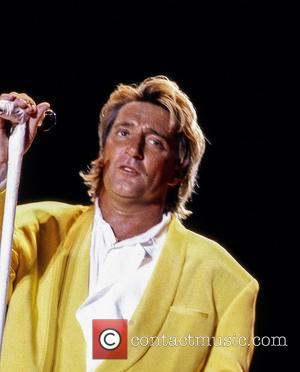 Rod Stewart performs live at the MTK Stadium in 1991 as part of his Vagabond World Tour - Budapest, Hungary...
