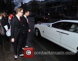 Tom Fletcher and Harry Judd - The BT Red Nose Challenge: Miranda's Mad March - Finish - held at Westminster...