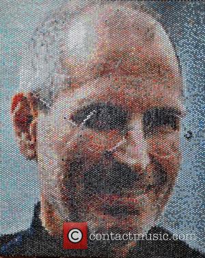 Steve Jobs by Bradley Hart - Hart's innovative process combines various movements in art history and technology including: pointillism, screen-printing,...