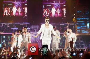 Justin Bieber - Justin Bieber performs live on stage in...