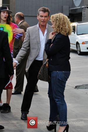 Pierce Brosnan - Pierce Brosnan outside Jimmy Kimmel Live!