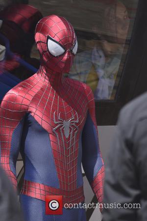 Andrew Garfield - Amazing Spiderman 2 filmset