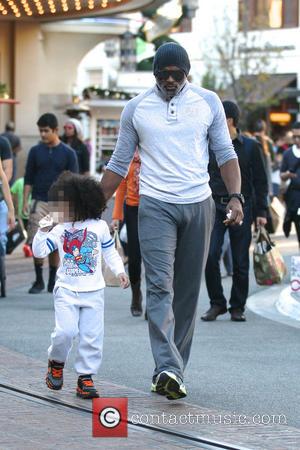 Cuttino Mobley and Myles Mobley - Cuttino Mobley out shopping at The Grove with his son, Myles - Los Angeles,...