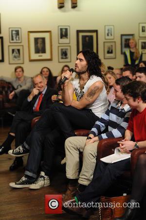 Russell Brand and John Snow Arrive at Loggerheads Live on Channel 4 News