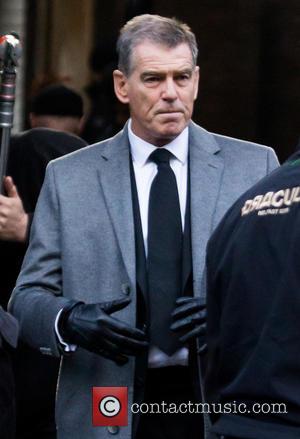 Pierce Brosnan - On the set of new film 'Survivor' in Central London - London, United Kingdom - Saturday 25th...