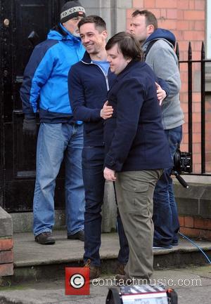 Killian Scott and John Bradley - Filming on the set of 'Traders' in Dublin - Dublin, Ireland - Tuesday 4th...