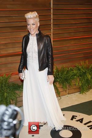 Pink - Celebrities attend 2014 Vanity Fair Oscar Party at Sunset Plaza. - Los Angeles, United States - Sunday 2nd...