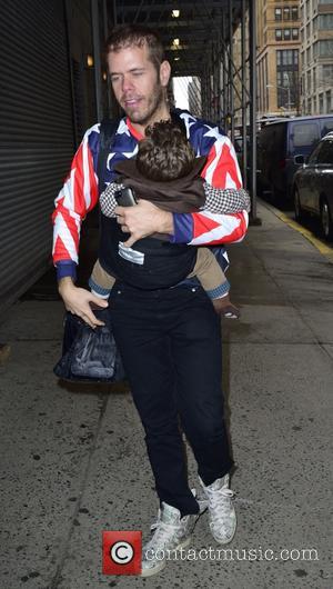 Perez Hilton and Mario Armando Lavandeira III - Perez Hilton and son Mario arrive for the Wendy Williams show in...