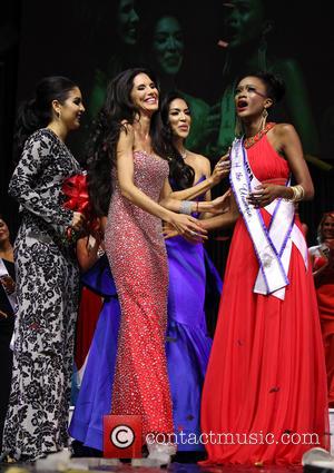 Joyce Giraud, Ariel Diane King and Ivette Saucedo - Ariel Diane King is crowned Queen of the Universe at the...