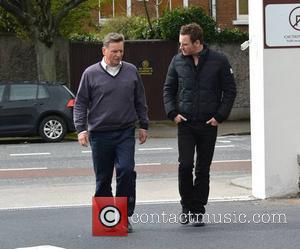 Michael Fassbender & father Josef Fassbender - The day after The IFTA awards, actors are seen coming and going from...