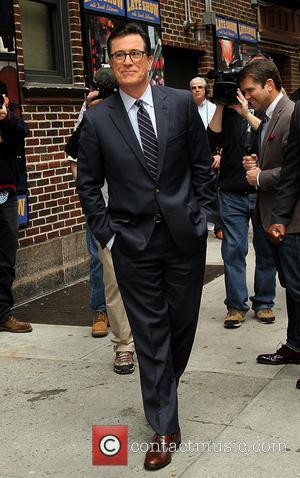 Stephen Colbert - Celebrities outside the Ed Sullivan Theater for their taping on the Late Show with David Letterman -...