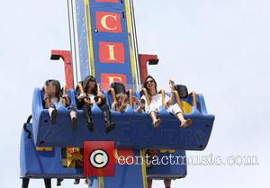 Alessandra Ambrosio and Anja Mazur - Alessandra Ambrosio and family spend the day on the rides at oceanfront amusement park,...