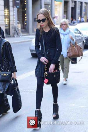 Allegra Versace goes shopping with a friend at Louis Vuitton in Milan - Allegra Versace goes shopping with a friend...