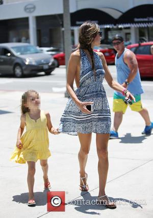 Alessandra Ambrosio and Anja Mazur - Victoria Secret model, Alessandra Ambrosio shopping in Brentwood with family - Los Angeles, California,...