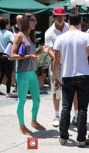 Alessandra Ambrosio - Alessandra Ambrosio watches her daughter Anja sell home made lemonade on a street in Brentwood - Los...