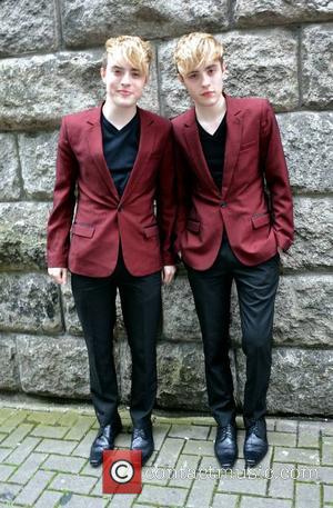 Jedward, John Grimes and Edward Grimes - Jedward at Today FM's Ray Darcy Show to promote their new album 'Free...