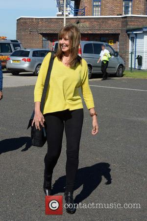 Carol Vorderman and Graham Duff - Carol Vorderman and boyfriend Graham Duff at City Airport Manchester after appearing on BBC...