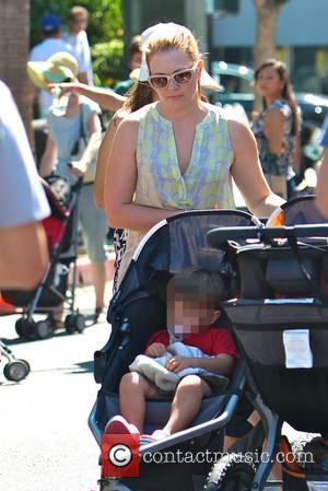 Melissa Joan Hart and Tucker Wilkerson - Melissa Joan Hart takes her sons to the Studio City Farmers Market -...