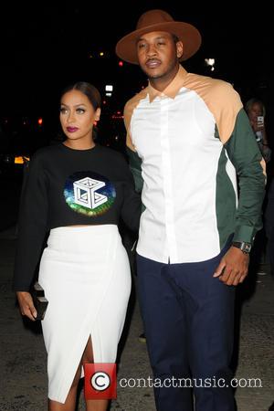La La Anthony and Carmelo Anthony - Mercedes-Benz New York Fashion Week Spring 2015 - Opening Ceremony - Outside Arrivals...