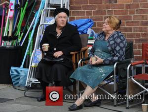 Stephanie Cole and Linda Baron - Shots from the set of the sequel to the BBC's sitcom 'Open All Hours'...
