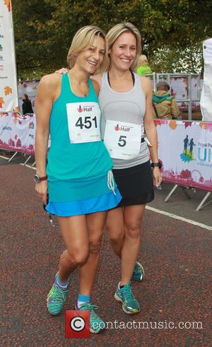 Emily Maitlis and Jo Whiley - Photo's of the action from the Royal Parks half marathon which was held at...